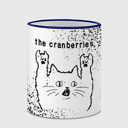 Кружка 3D The Cranberries рок кот на светлом фоне, цвет: 3D-синий кант — фото 2