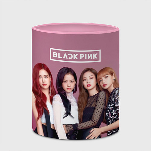 Кружка цветная Blackpink girls / 3D-Белый + розовый – фото 2