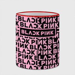 Кружка 3D Blackpink - pink text, цвет: 3D-красный кант — фото 2