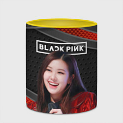 Кружка 3D Rose Blackpink black red, цвет: 3D-белый + желтый — фото 2