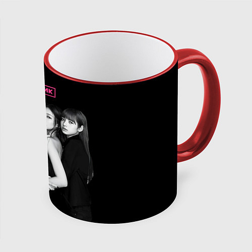 Кружка цветная Blackpink - girl group / 3D-Красный кант – фото 1