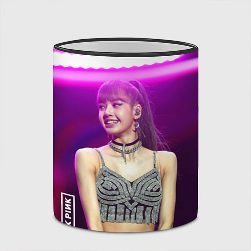 Кружка цветная Blackpink Lisa awarded / 3D-Черный кант – фото 2