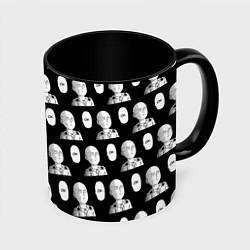 Кружка 3D Saitama - ok pattern, цвет: 3D-белый + черный