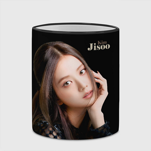 Кружка цветная Blackpink Cute Jisoo Kim / 3D-Черный кант – фото 2