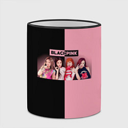Кружка 3D Черно-розовый градиент Black Pink, цвет: 3D-черный кант — фото 2