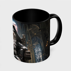 Кружка цветная Монашка 2b от нейросети