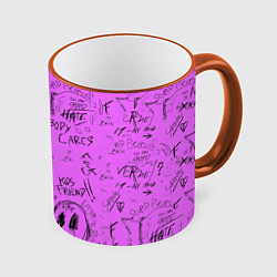 Кружка 3D Dead inside purple black, цвет: 3D-оранжевый кант