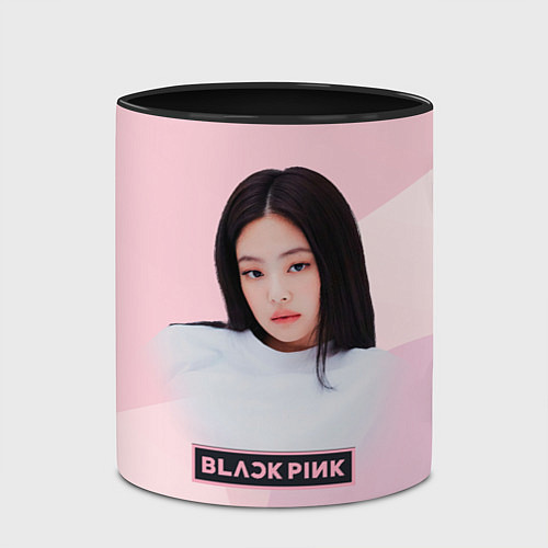 Кружка цветная Jennie Kim Blackpink / 3D-Белый + черный – фото 2