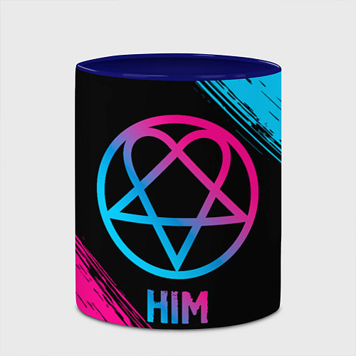 Кружка цветная HIM - neon gradient / 3D-Белый + синий – фото 2