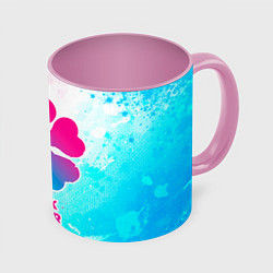 Кружка 3D Black Clover neon gradient style, цвет: 3D-белый + розовый