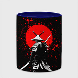 Кружка 3D Призрак цусимы - самурай, цвет: 3D-белый + синий — фото 2