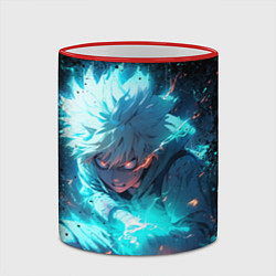Кружка 3D Аура киллуа - hunter x hunter, цвет: 3D-красный кант — фото 2
