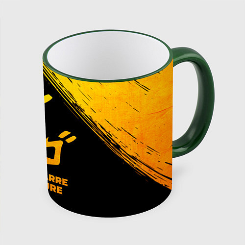Кружка цветная JoJo Bizarre Adventure - gold gradient / 3D-Зеленый кант – фото 1