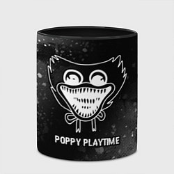 Кружка 3D Poppy Playtime glitch на темном фоне, цвет: 3D-белый + черный — фото 2