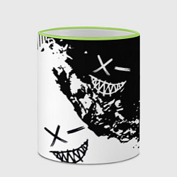 Кружка 3D Smile - black and white, цвет: 3D-светло-зеленый кант — фото 2