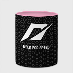 Кружка 3D Need for Speed glitch на темном фоне, цвет: 3D-белый + розовый — фото 2