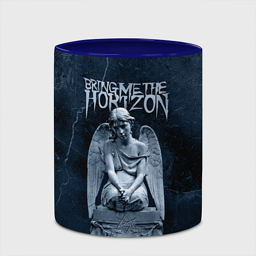 Кружка цветная Bring Me The Horizon Angel / 3D-Белый + синий – фото 2