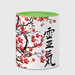Кружка 3D Цветущее дерево сакуры, цвет: 3D-белый + светло-зеленый — фото 2