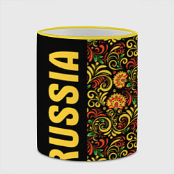 Кружка 3D Russia хохлома, цвет: 3D-желтый кант — фото 2