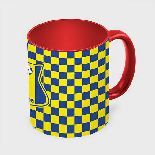 Кружка цветная Ростов Футбольный Клуб / 3D-Белый + красный – фото 1