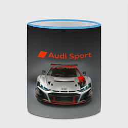 Кружка 3D Audi sport - racing car - extreme, цвет: 3D-небесно-голубой кант — фото 2