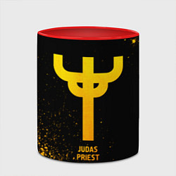 Кружка 3D Judas Priest - gold gradient, цвет: 3D-белый + красный — фото 2