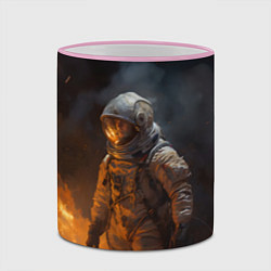 Кружка 3D Огонь в космосе, цвет: 3D-розовый кант — фото 2