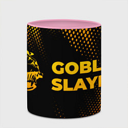 Кружка 3D Goblin Slayer - gold gradient: надпись и символ, цвет: 3D-белый + розовый — фото 2