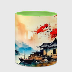 Кружка 3D Краски природы, цвет: 3D-белый + светло-зеленый — фото 2