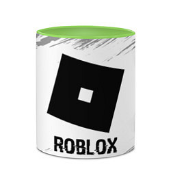 Кружка 3D Roblox glitch на светлом фоне, цвет: 3D-белый + светло-зеленый — фото 2