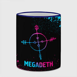 Кружка 3D Megadeth - neon gradient, цвет: 3D-синий кант — фото 2