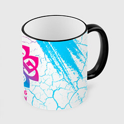 Кружка 3D Breaking Benjamin neon gradient style, цвет: 3D-черный кант