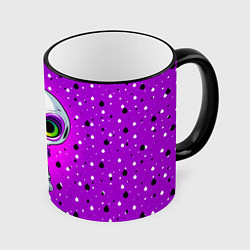 Кружка 3D Alien - purple color, цвет: 3D-черный кант