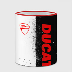 Кружка 3D Ducati - двоичный, цвет: 3D-красный кант — фото 2