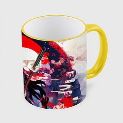 Кружка цветная Кокушибо первая луна - Клинок рассекающий демонов