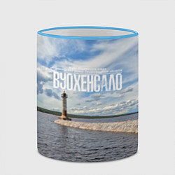 Кружка 3D Маяк на Ладоге, цвет: 3D-небесно-голубой кант — фото 2
