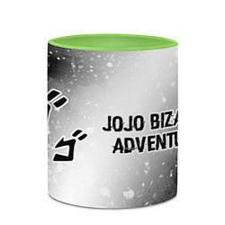 Кружка 3D JoJo Bizarre Adventure glitch на светлом фоне: над, цвет: 3D-белый + светло-зеленый — фото 2