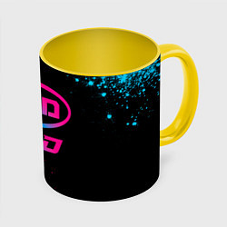 Кружка 3D BYD - neon gradient, цвет: 3D-белый + желтый