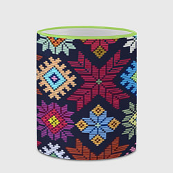 Кружка 3D Орнамент удмуртский, цвет: 3D-светло-зеленый кант — фото 2