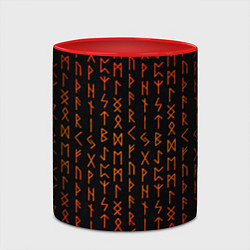 Кружка 3D Руны - паттерн, цвет: 3D-белый + красный — фото 2