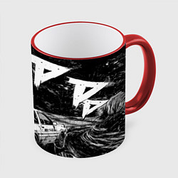 Кружка цветная Инициал Ди