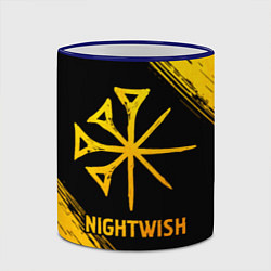 Кружка 3D Nightwish - gold gradient, цвет: 3D-синий кант — фото 2