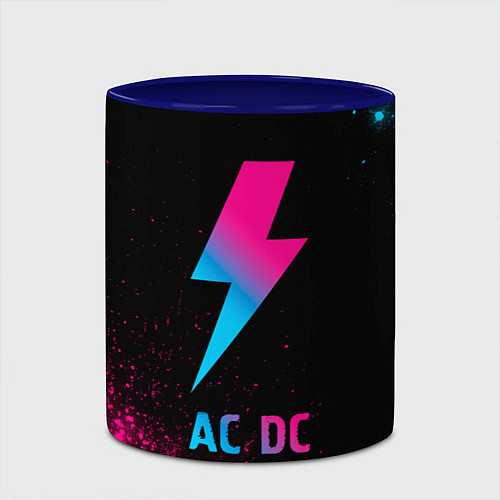 Кружка цветная AC DC - neon gradient / 3D-Белый + синий – фото 2