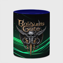 Кружка 3D Baldurs Gate 3 dark green, цвет: 3D-белый + синий — фото 2