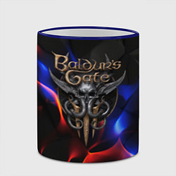 Кружка 3D Baldurs Gate 3 blue red fire, цвет: 3D-синий кант — фото 2