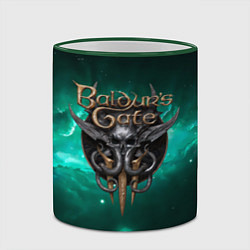 Кружка 3D Baldurs Gate 3 logo green, цвет: 3D-зеленый кант — фото 2