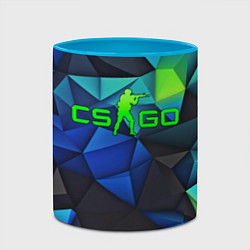 Кружка 3D CSGO blue abstract, цвет: 3D-белый + небесно-голубой — фото 2