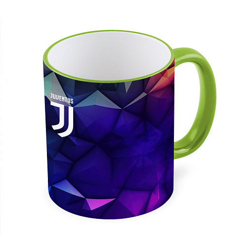 Кружка цветная Juventus logo blue / 3D-Светло-зеленый кант – фото 1