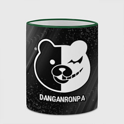Кружка 3D Danganronpa glitch на темном фоне, цвет: 3D-зеленый кант — фото 2