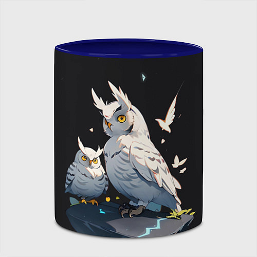 Кружка цветная Филины и магия / 3D-Белый + синий – фото 2